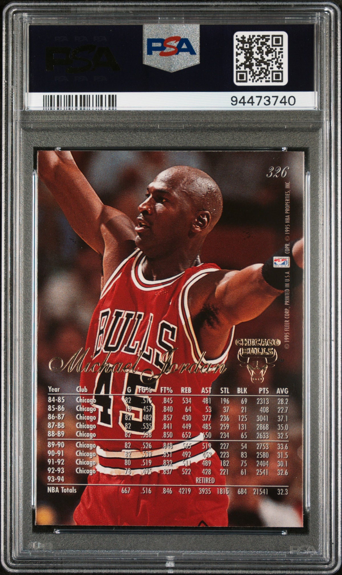 1994 Flair Michael Jordan #326 PSA 9
