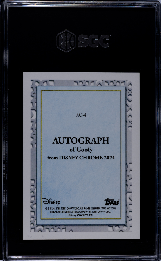 2024 Topps Chrome Disney Goofy #AU-4 SGC 9