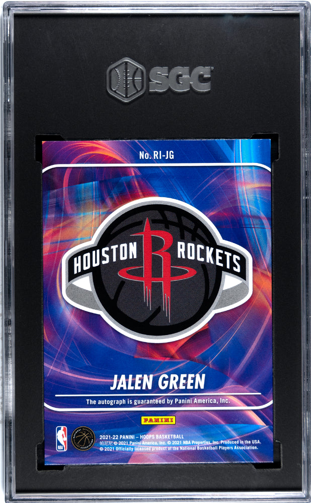 2021 Panini Hoops Jalen Green #RI-JG Rookie Ink SGC 9.5