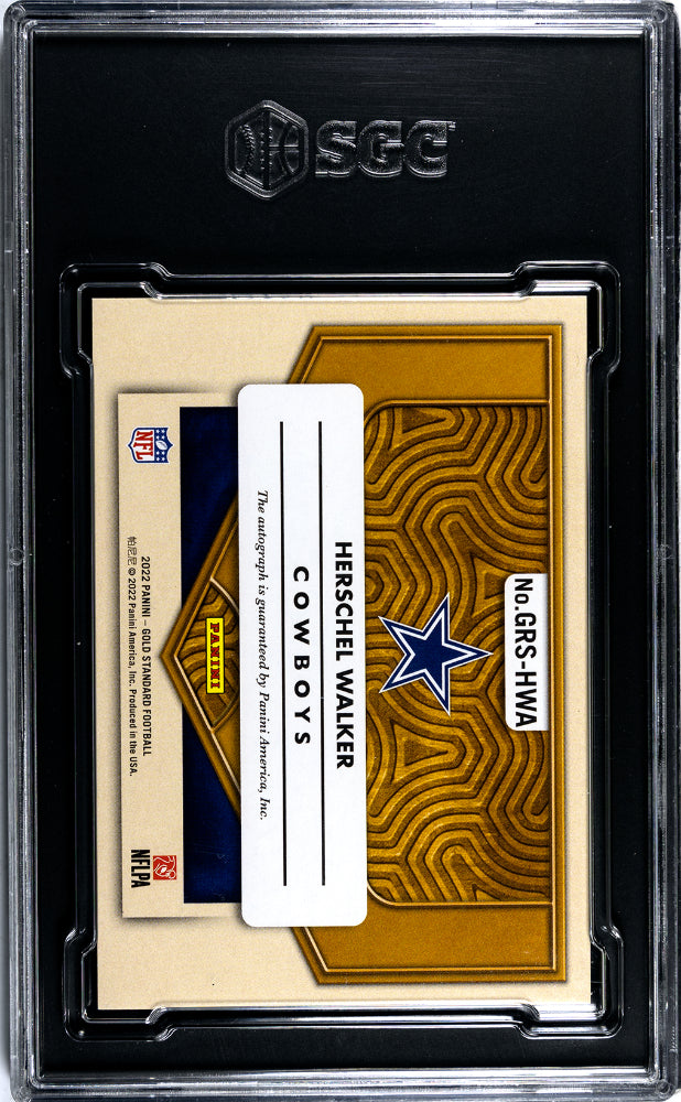 2022 Panini Gold Standard Herschel Walker #GRS-HWA Golden Records Sigs. SGC 9.5