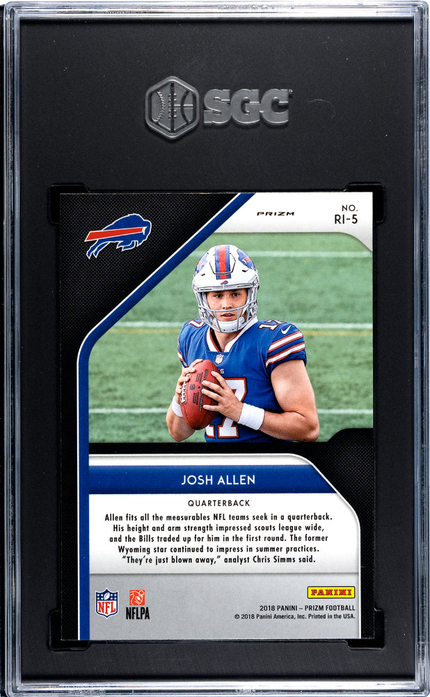 2018 Panini Prizm Josh Allen #RI-5 Rookie Introduction SGC 10