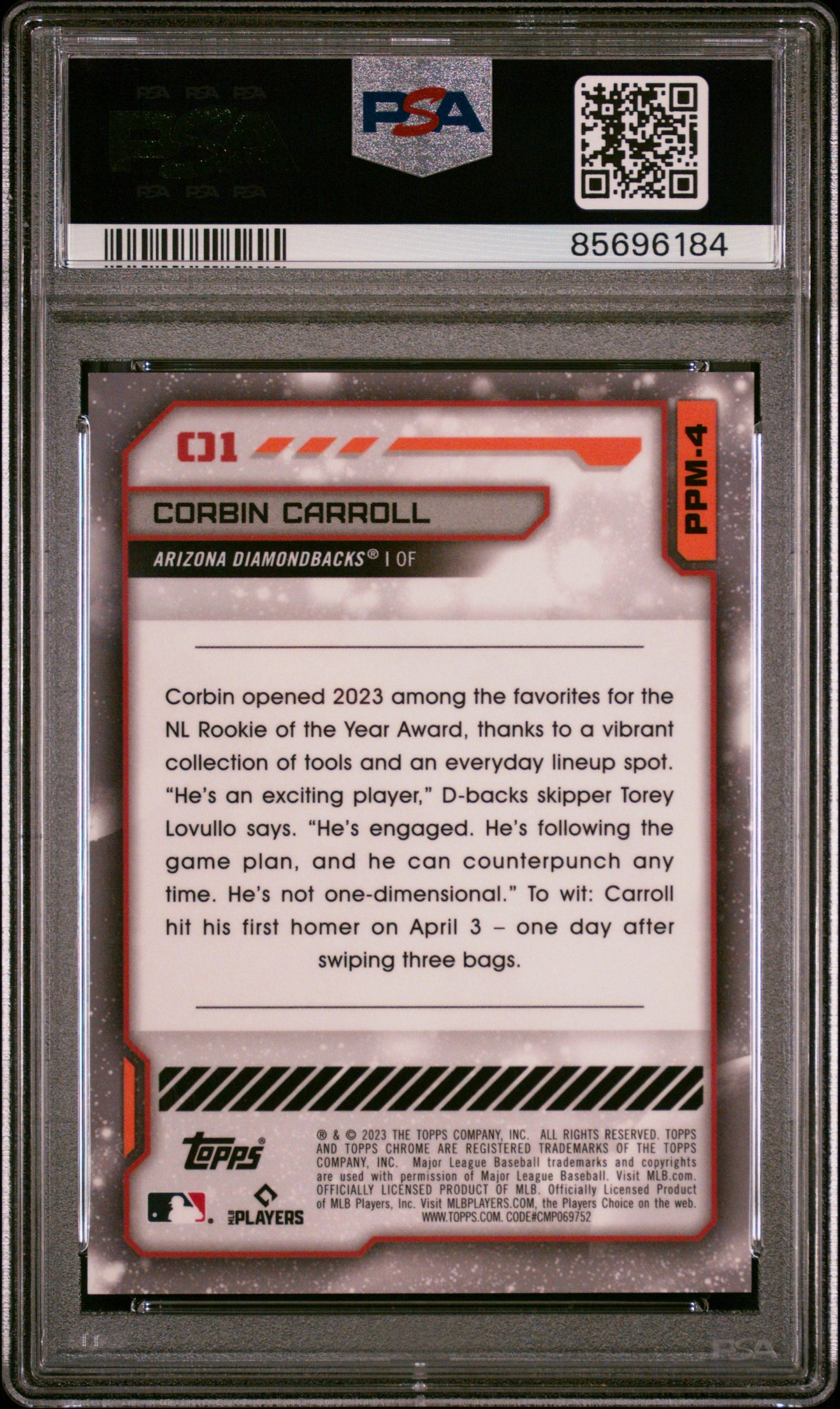 2023 Topps Cosmic Chrome Planetary Pursuit Corbin Carroll #4 Mercury PSA 10