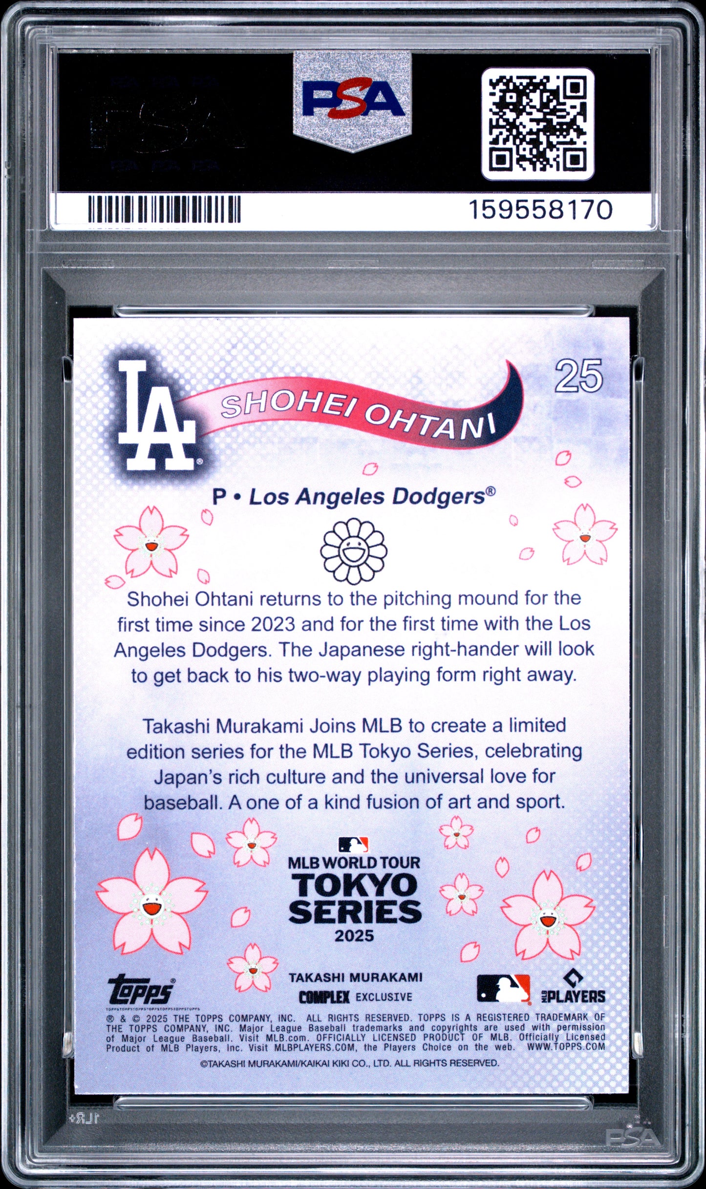 2025 Topps Takashi Murakami + MLB World Tour Tokyo Series Shohei Ohtani #25 PSA 9