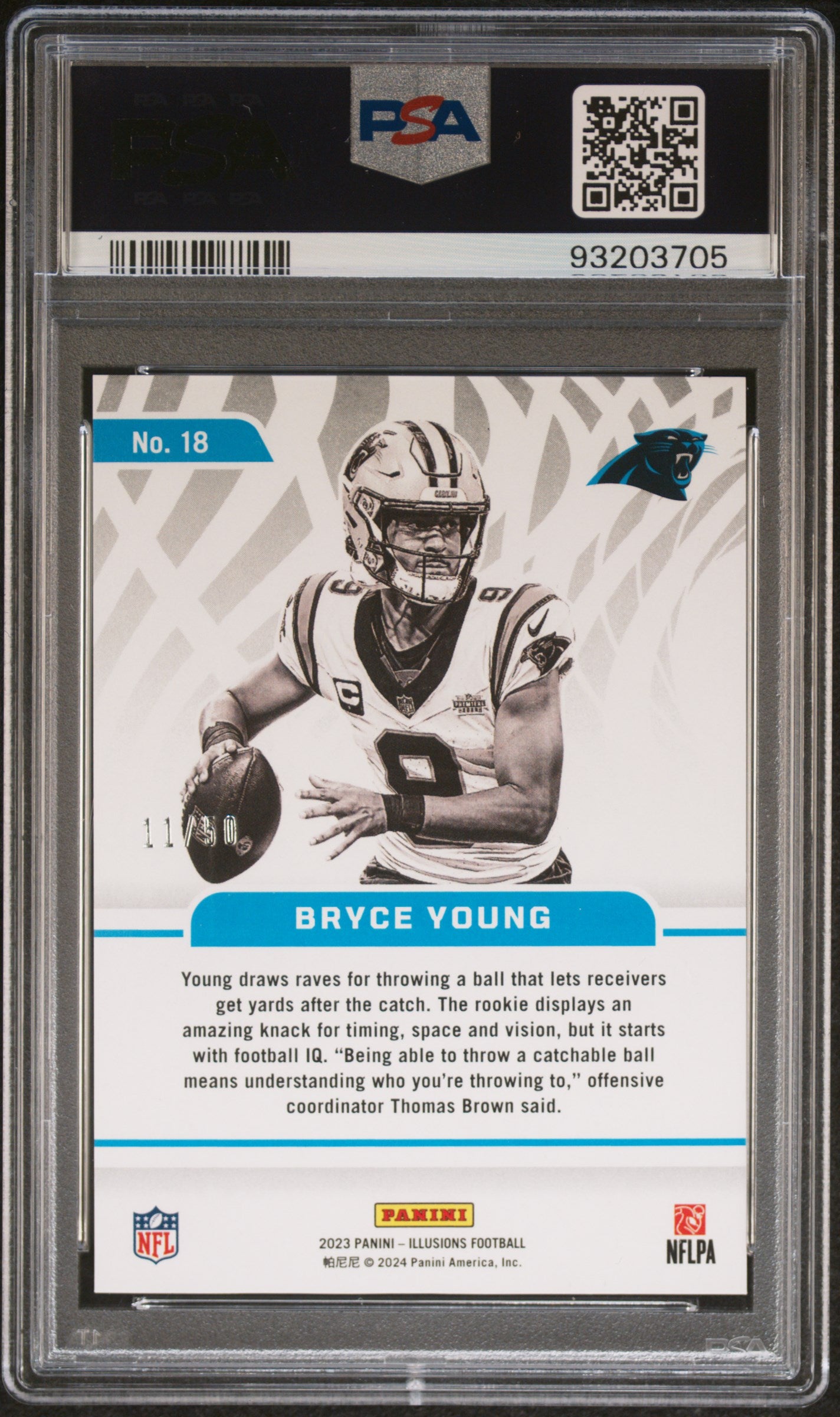 2023 Panini Illusions Amazing Bryce Young #18 Black PSA 9