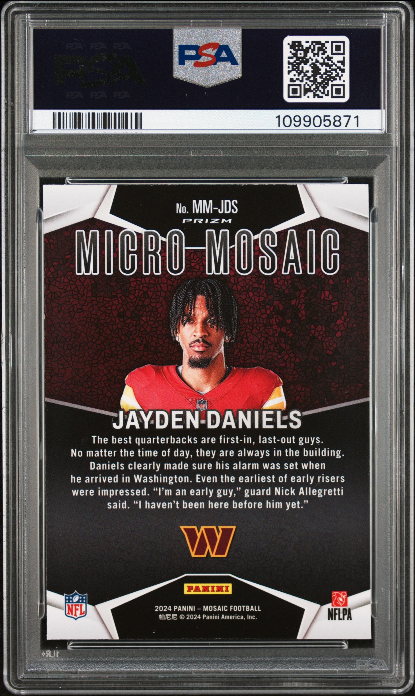 2024 Panini Mosaic Micro Mosaic Jayden Daniels #MMJDS PSA 9
