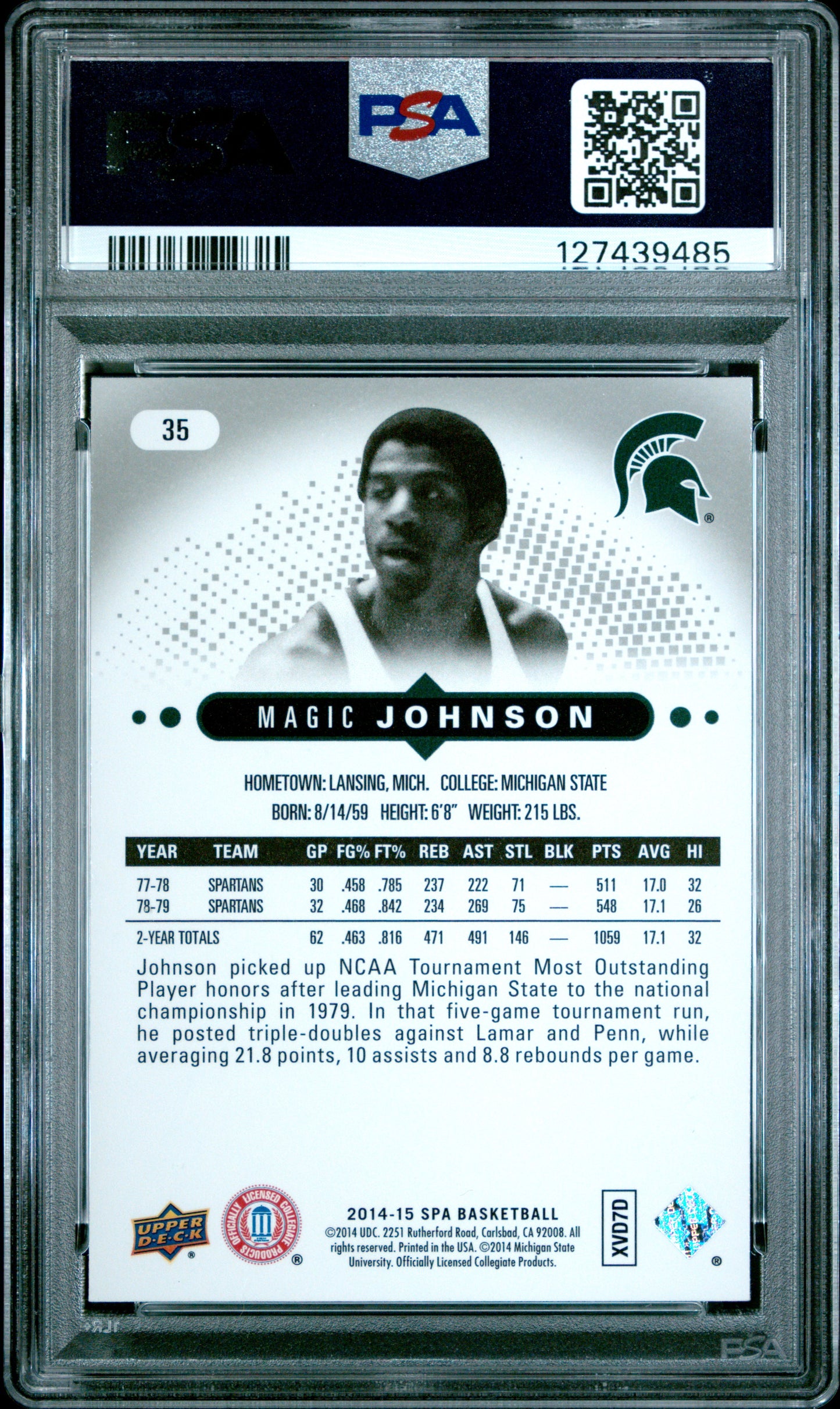 2014 SP Authentic Magic Johnson #35 PSA 10