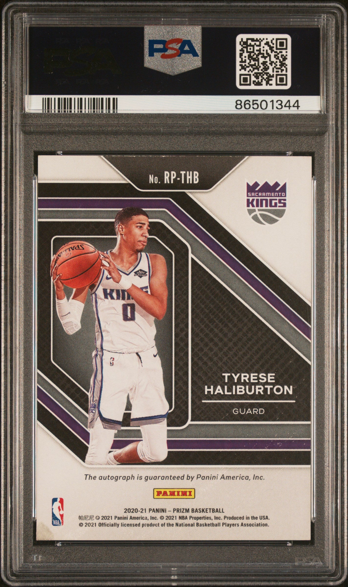 2020 Panini Prizm Rookie Penmanship Tyrese Haliburton #RPTHB PSA A