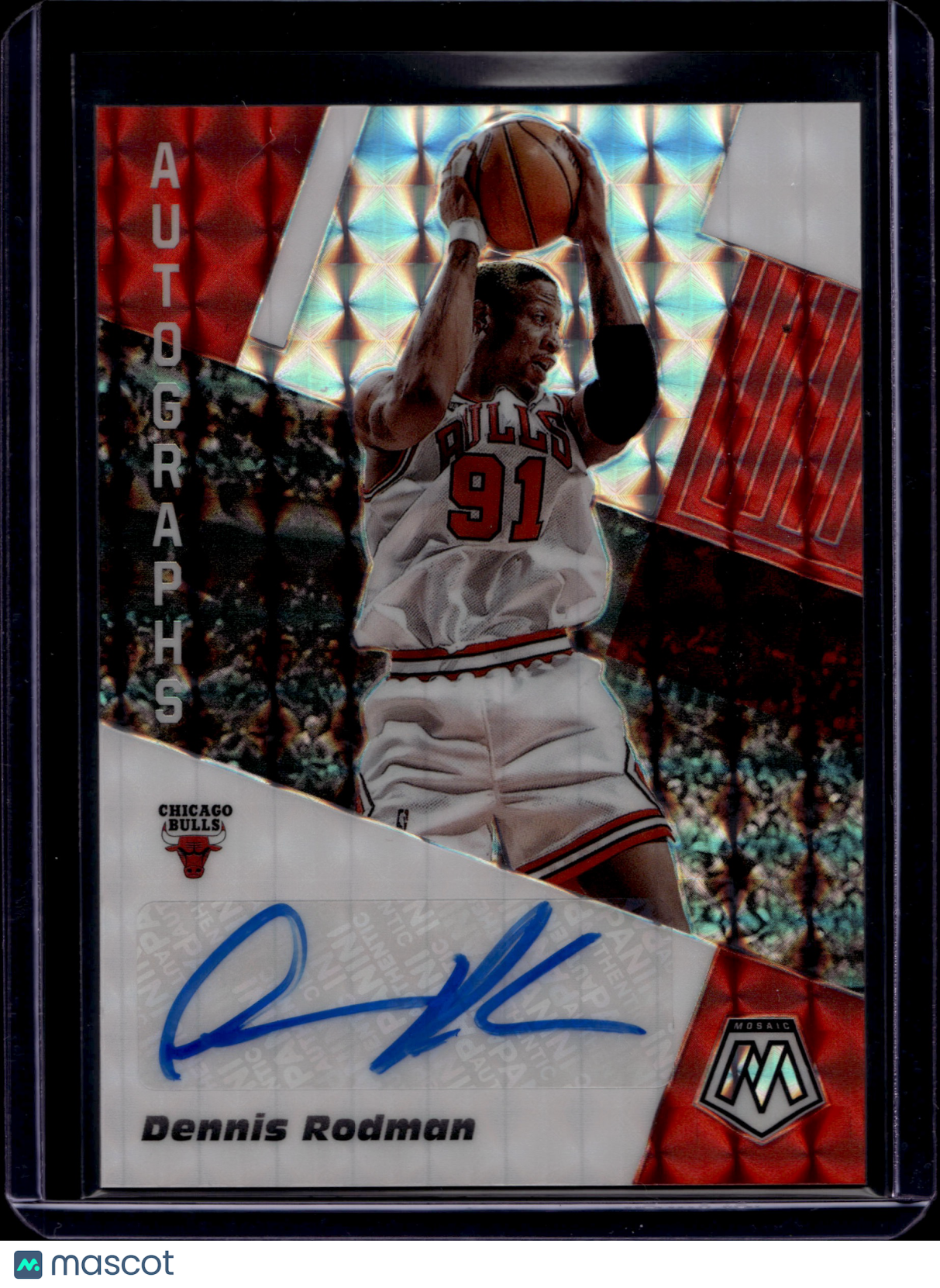 2019-20 Panini Prizm Mosaic Dennis Rodman #AM-DRM Autograph
