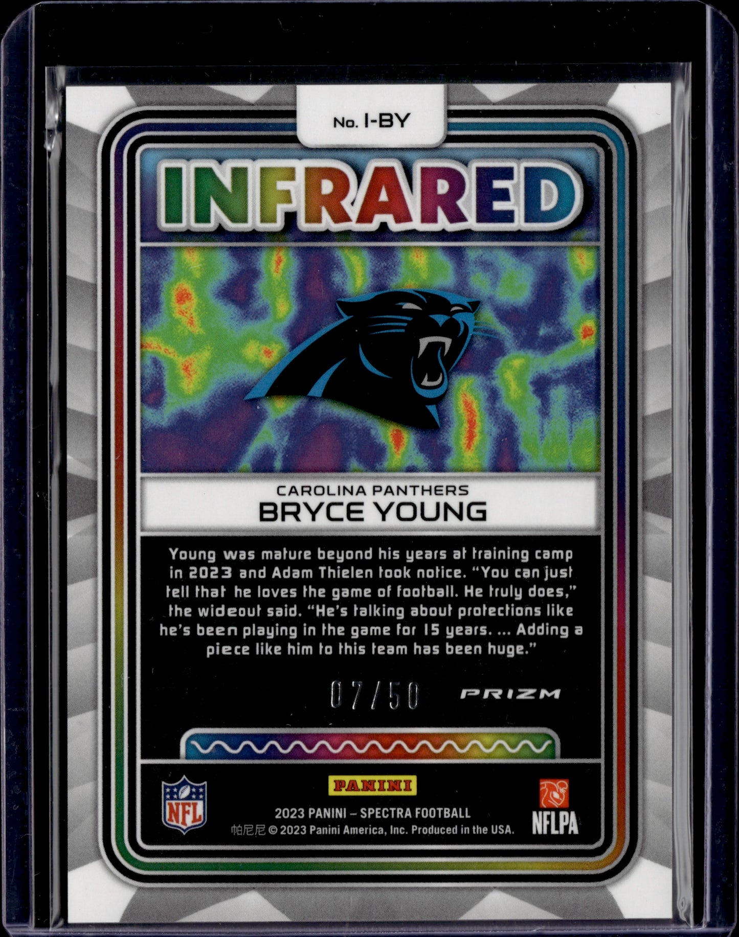 2023 Panini Spectra Prizm Infrared Bryce Young #I-BY RC 07/50