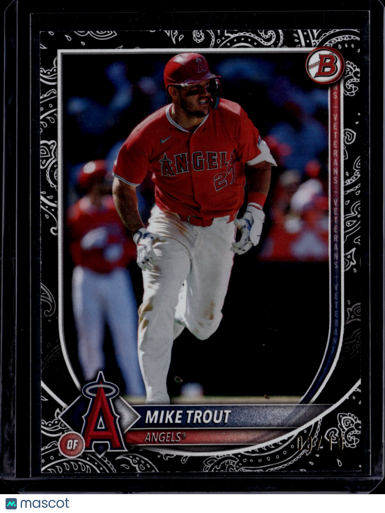 2025 Bowman Mike Trout Black Bandana /10 SP #1