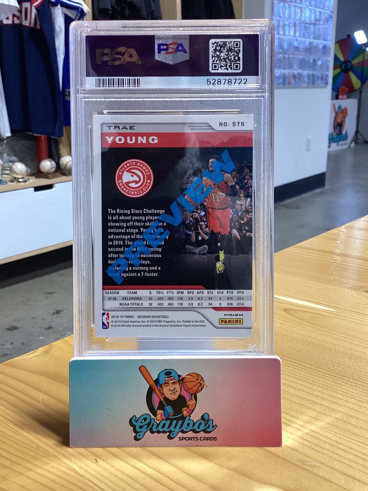 2018 Panini Chronicles Trae Young #575 PSA 9