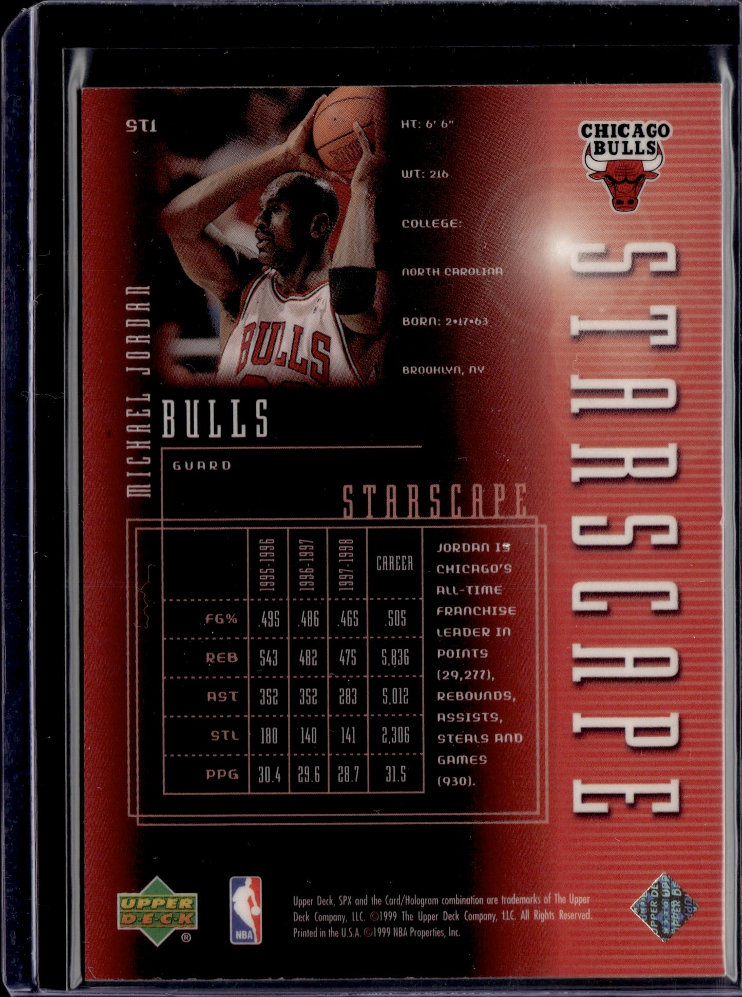 1996-97 Upper Deck SP Starscape Michael Jordan #ST1