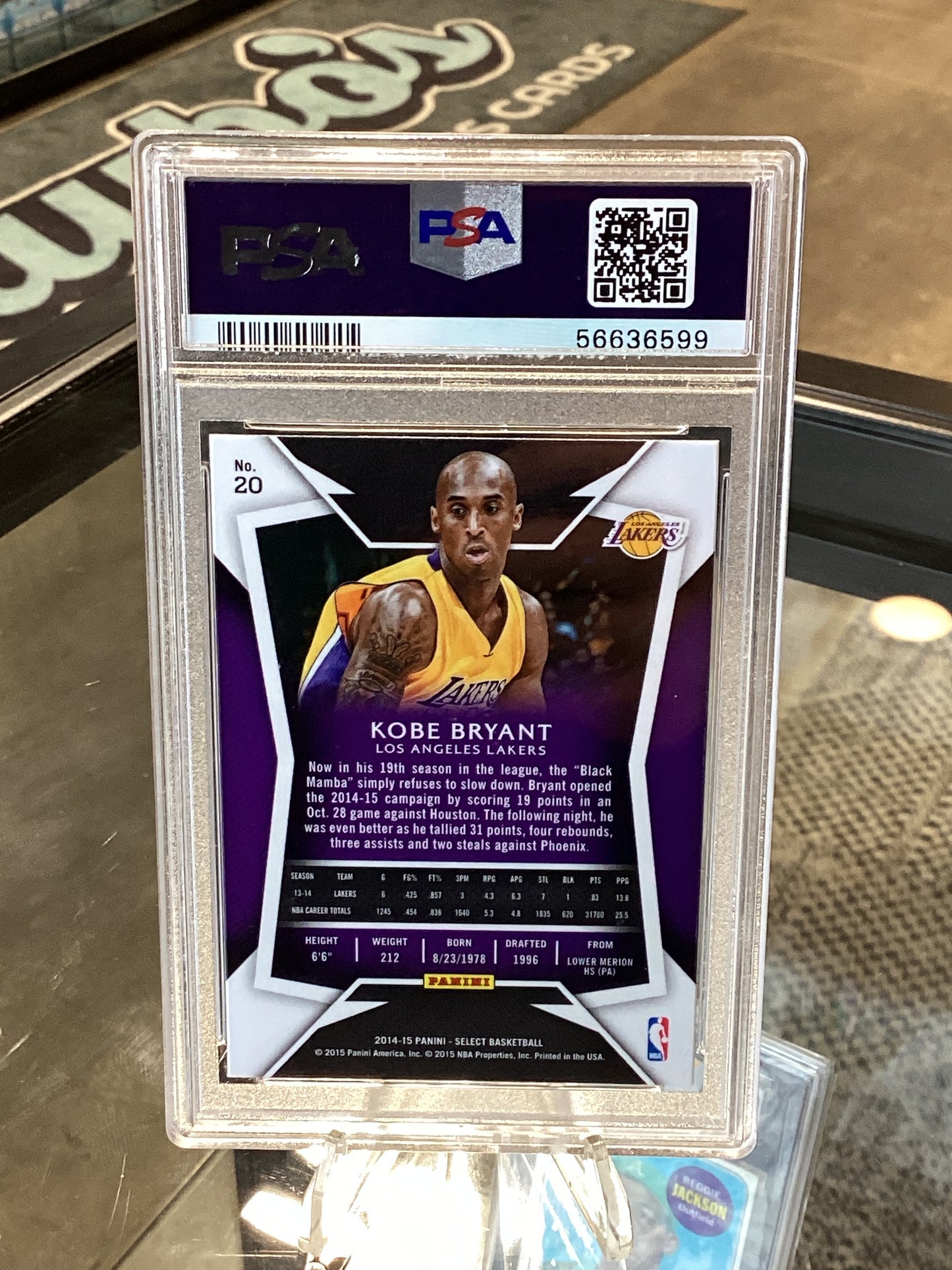 2014 Panini Select Kobe Bryant #20 PSA 9