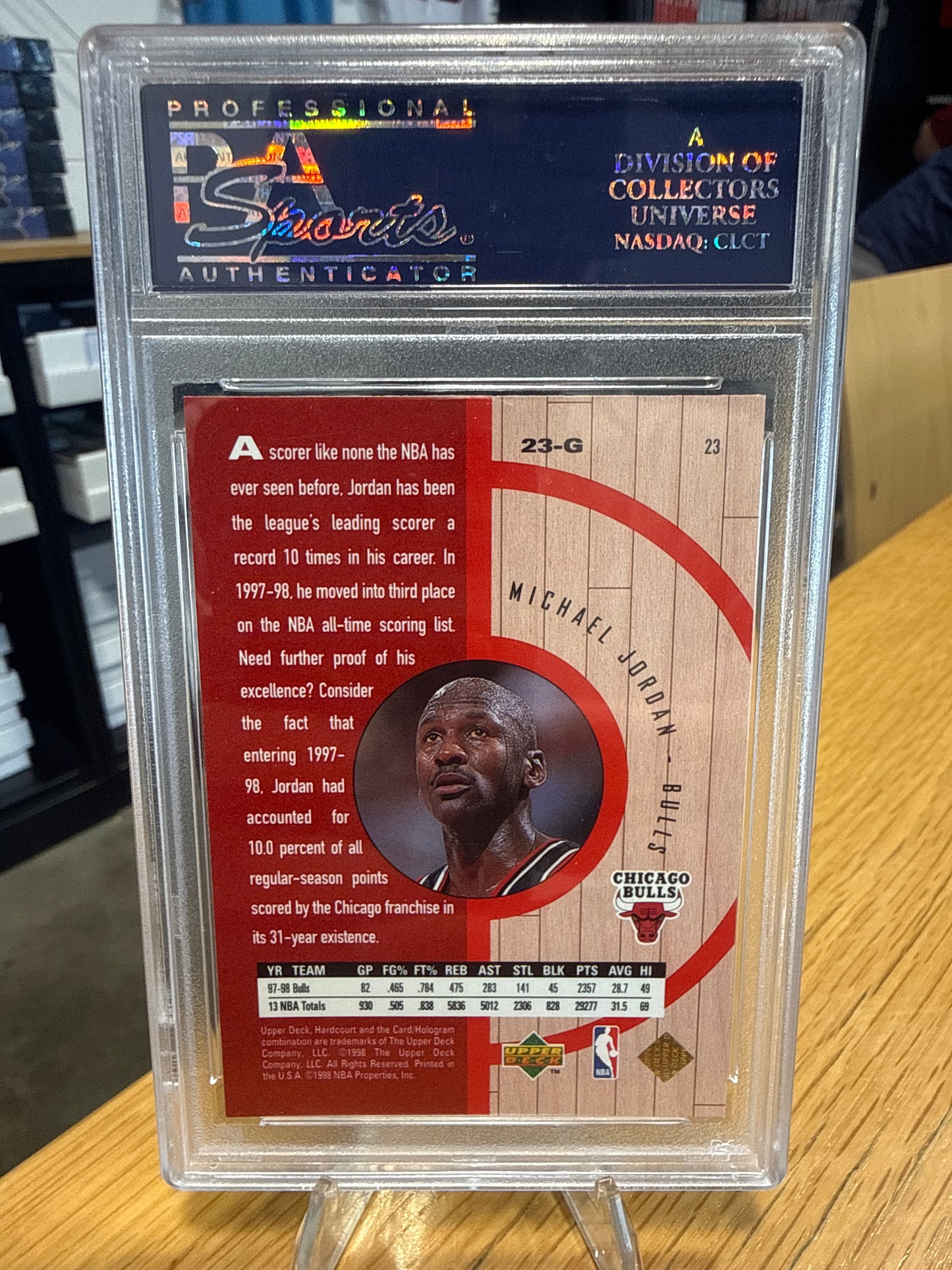 1998 Upper Deck Hardcourt Michael Jordan #23 PSA 10