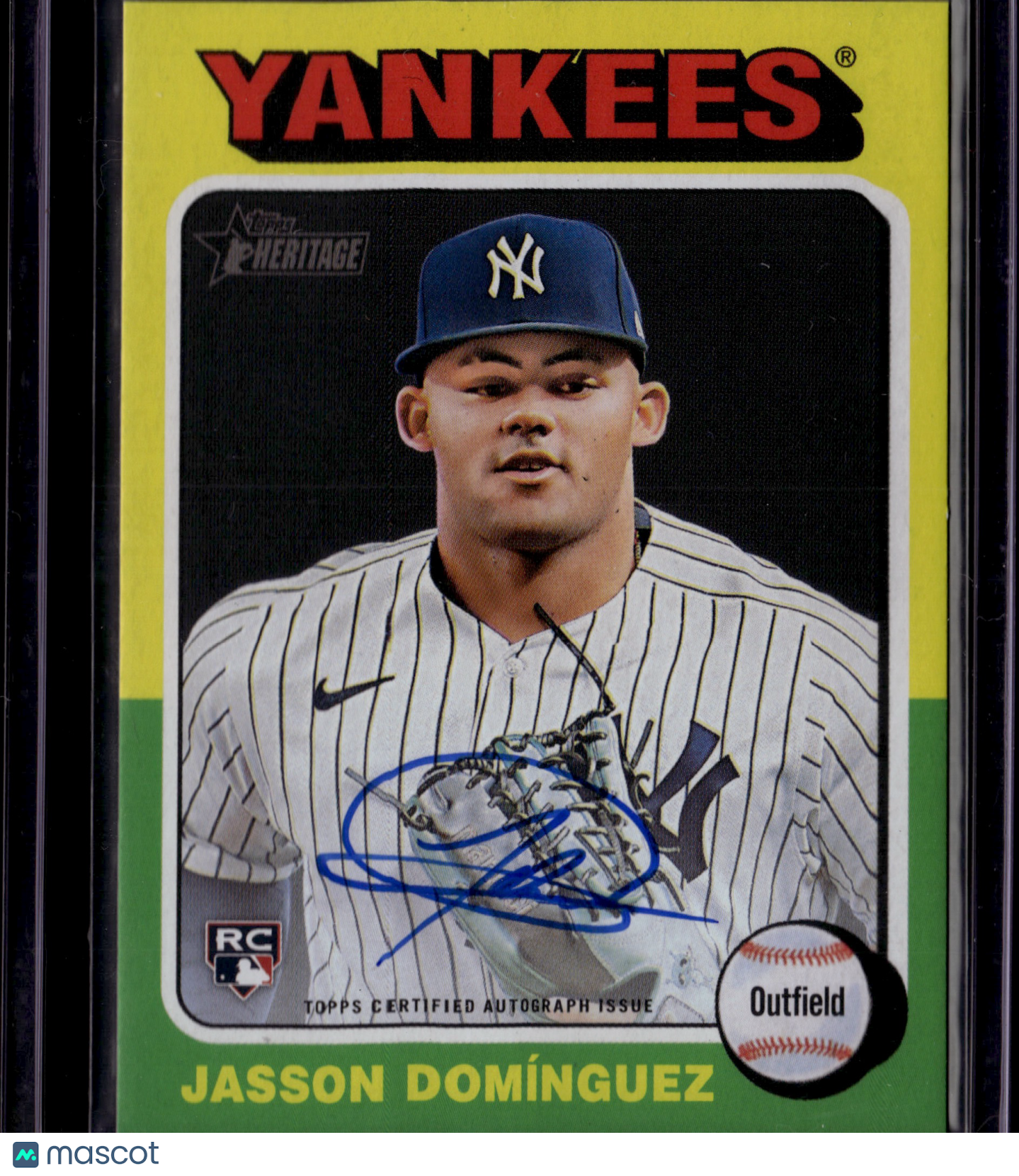2024 Topps Heritage Jasson Domínguez #JD RC Real One Autograph Issue