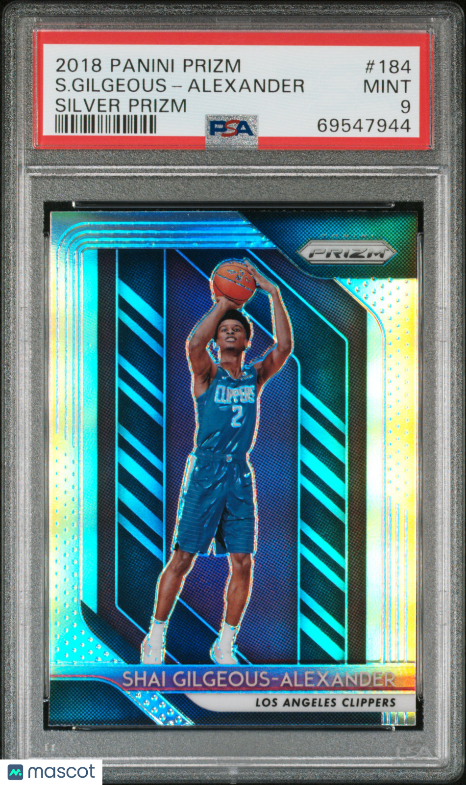 2018 Panini Prizm S. Gilgeous-Alexander #184 Silver PSA 9