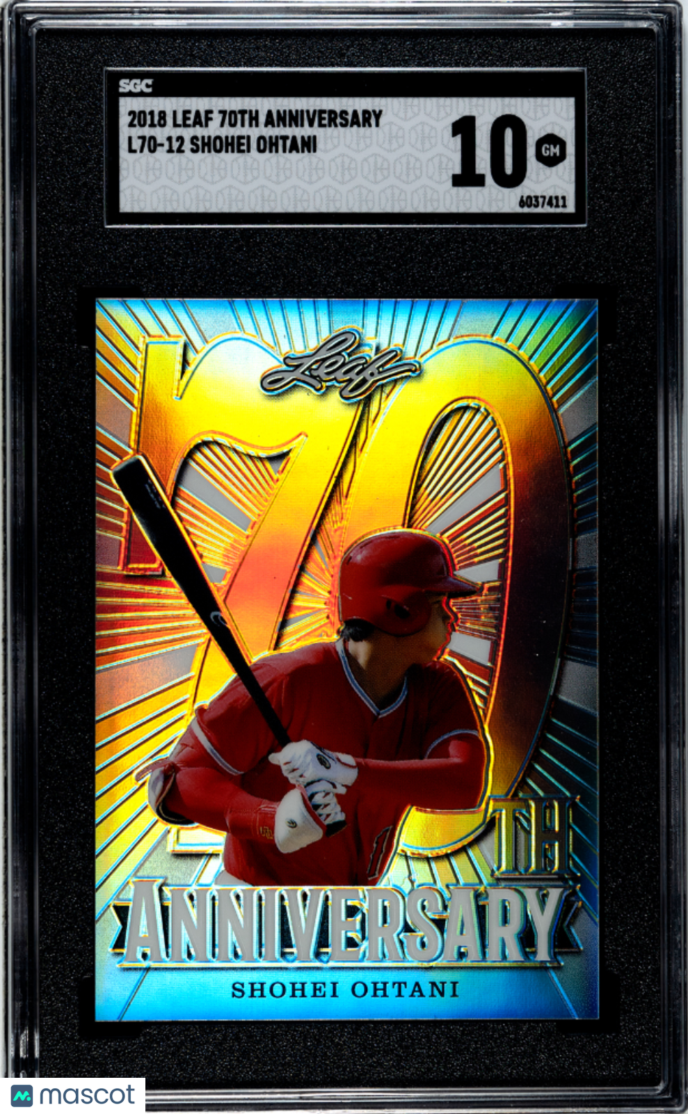 2018 Leaf 70th Anniversary Shohei Ohtani #L70-12 SGC 10