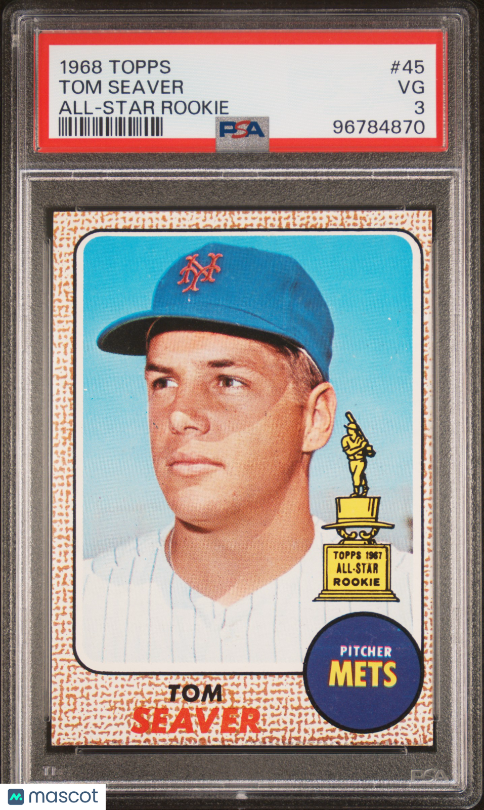 1968 Topps Tom Seaver #45 All Star Rookie PSA 3