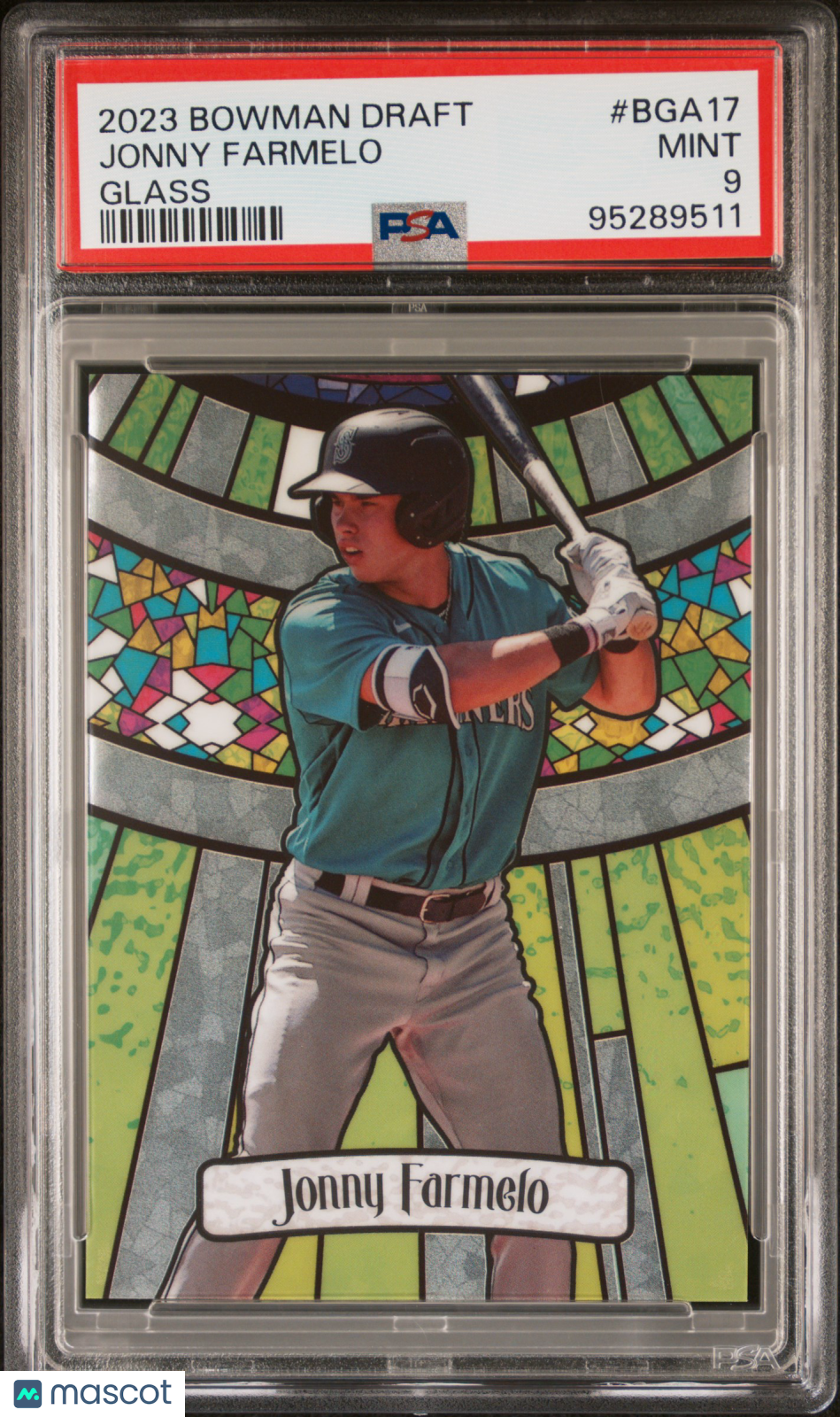 2023 Bowman Draft Bowman Glass Jonny Farmelo #BGA17 PSA 9