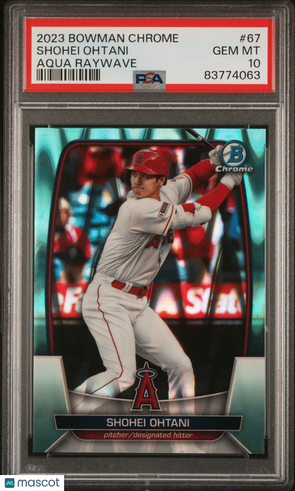 2023 Bowman Chrome Shohei Ohtani #67 Aqua Raywave PSA 10