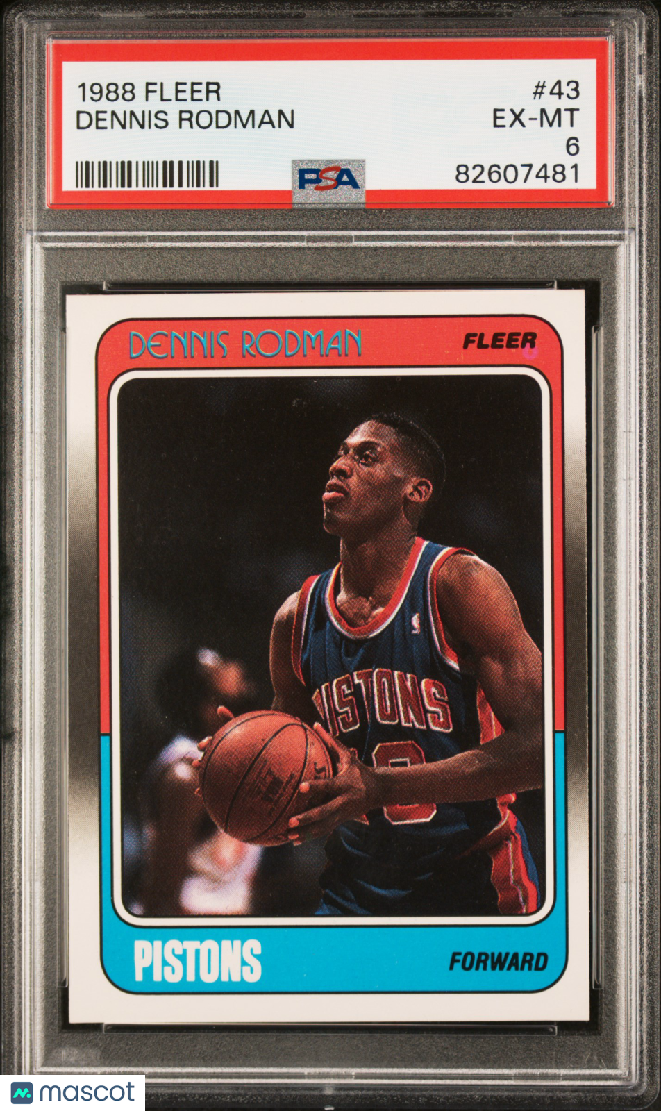 1988 Fleer Dennis Rodman #43 PSA 6