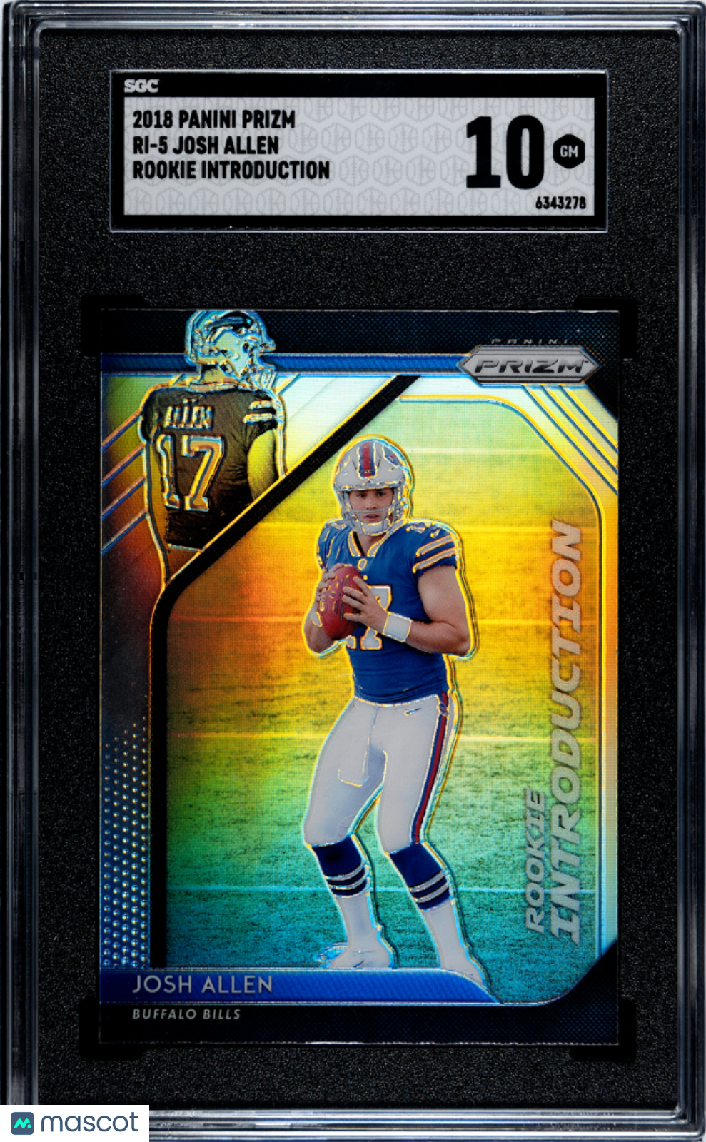 2018 Panini Prizm Josh Allen #RI-5 Rookie Introduction SGC 10
