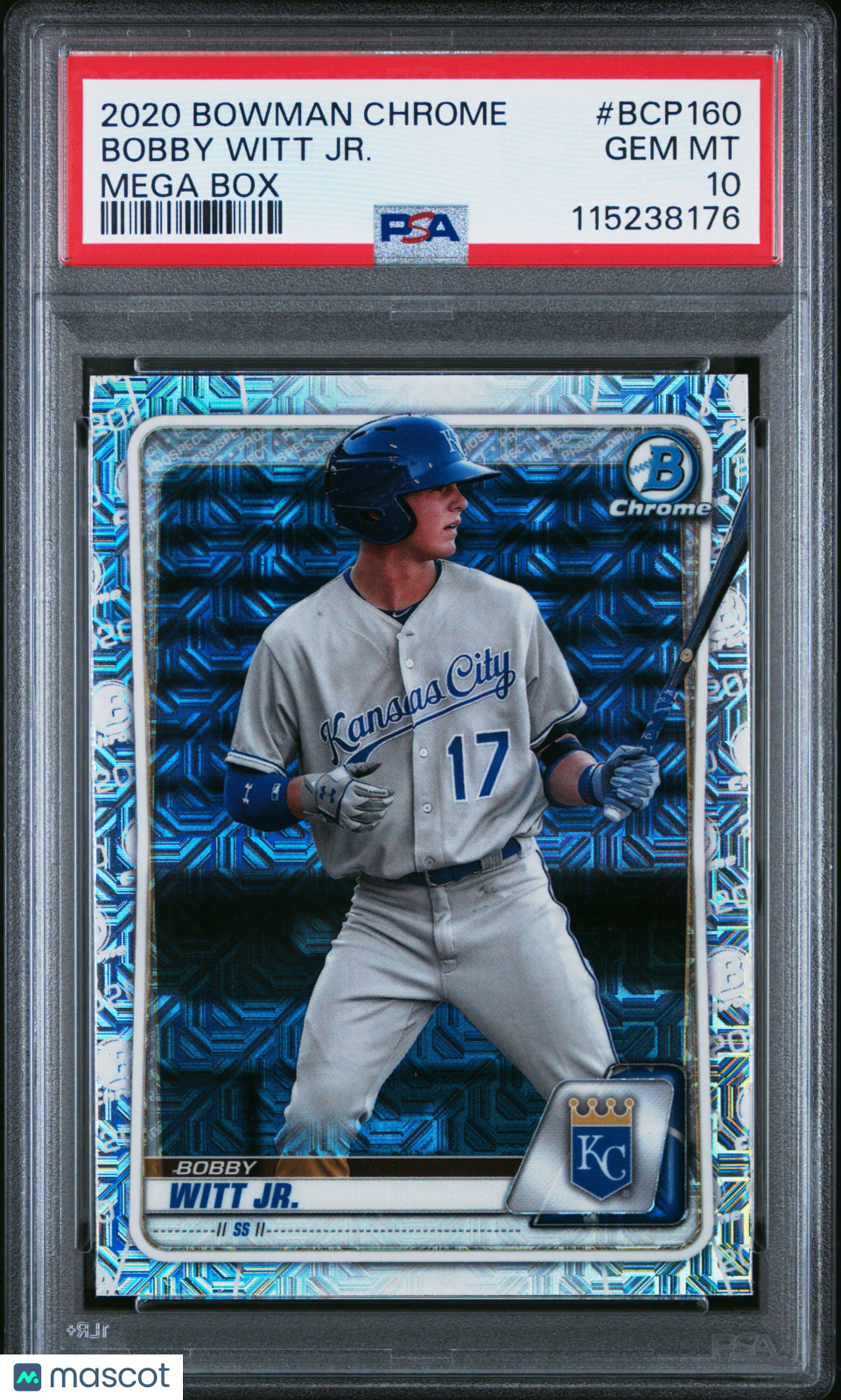 2020 Bowman Chrome Mega Box Bobby Witt JR. #BCP160 PSA 10