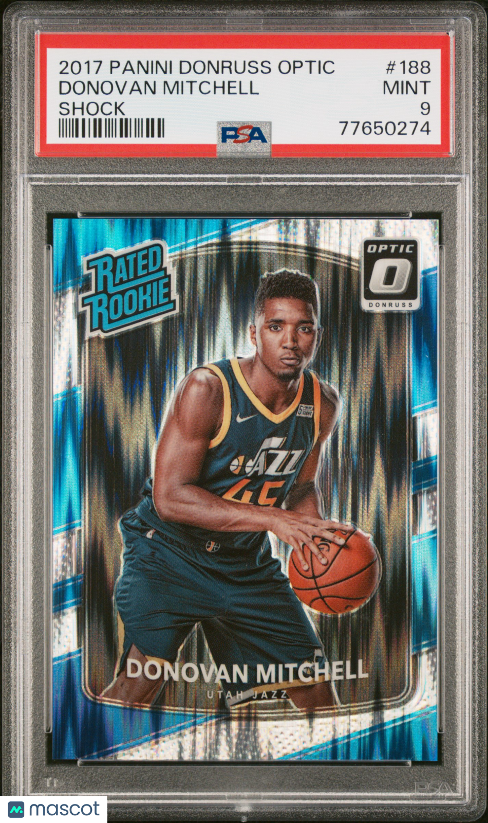 2017 Panini Donruss Optic Donovan Mitchell #188 Shock PSA 9