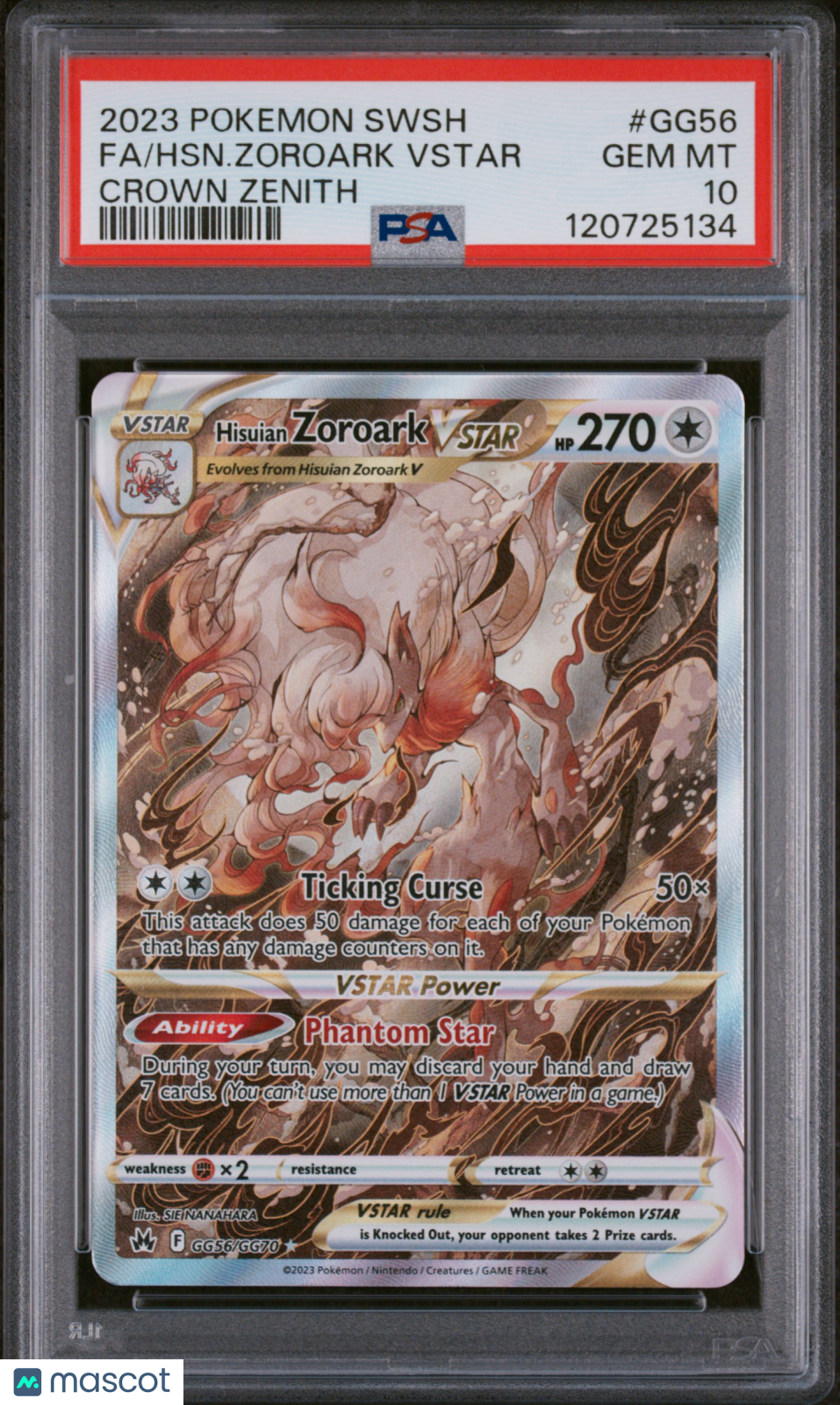 2023 Pokemon Sword And Shield Crown Zenith HSN. Zoroark Fa Crown Zenith PSA 10