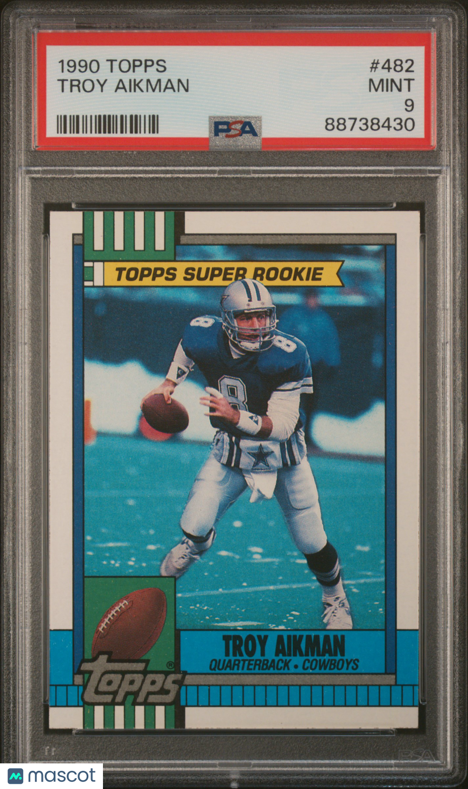 1990 Topps Troy Aikman #482 PSA 9