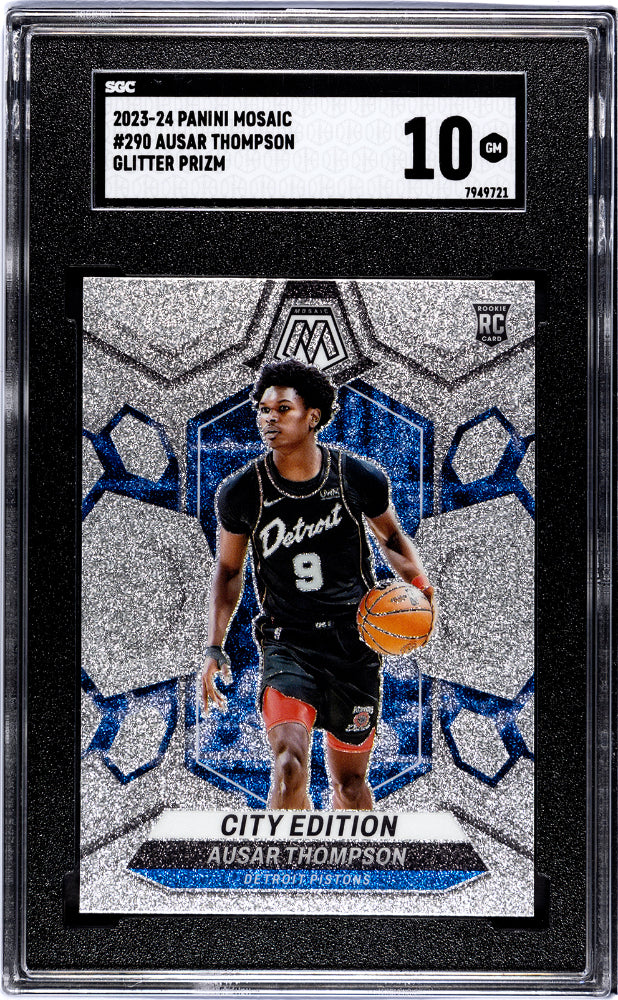 2023 Panini Mosaic Ausar Thompson #290 Glitter Prizm SGC 10