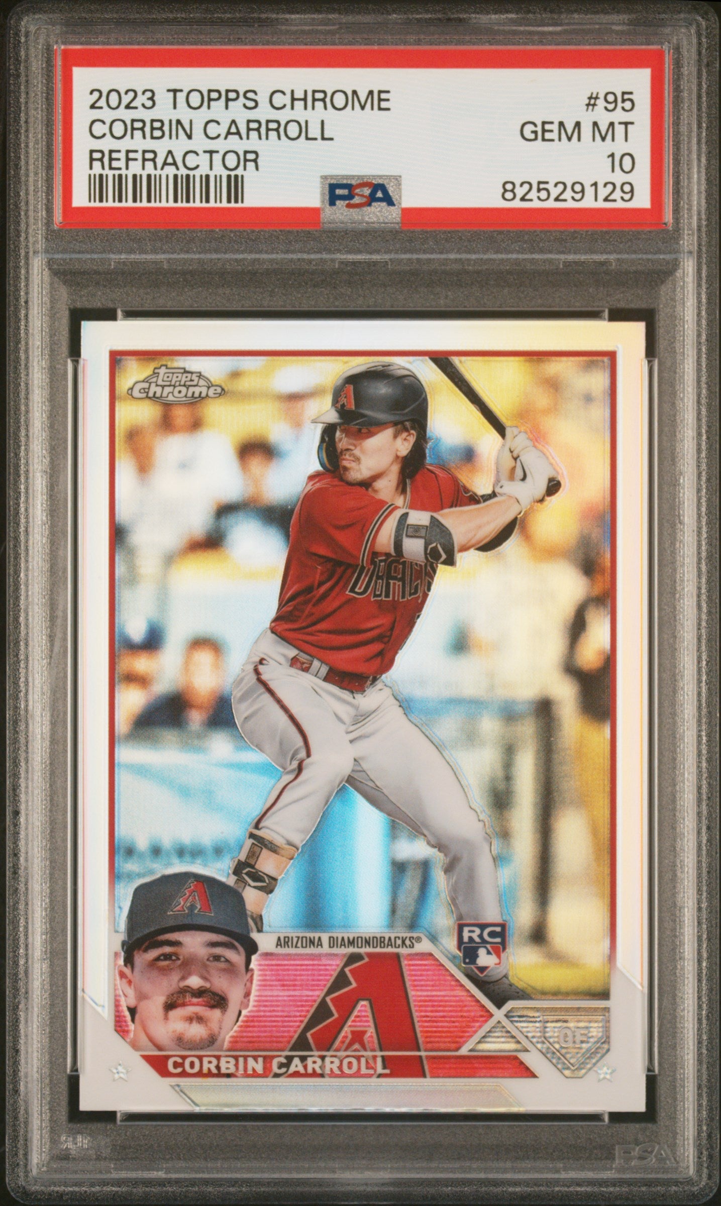 2023 Topps Chrome Corbin Carroll #95 Refractor PSA 10