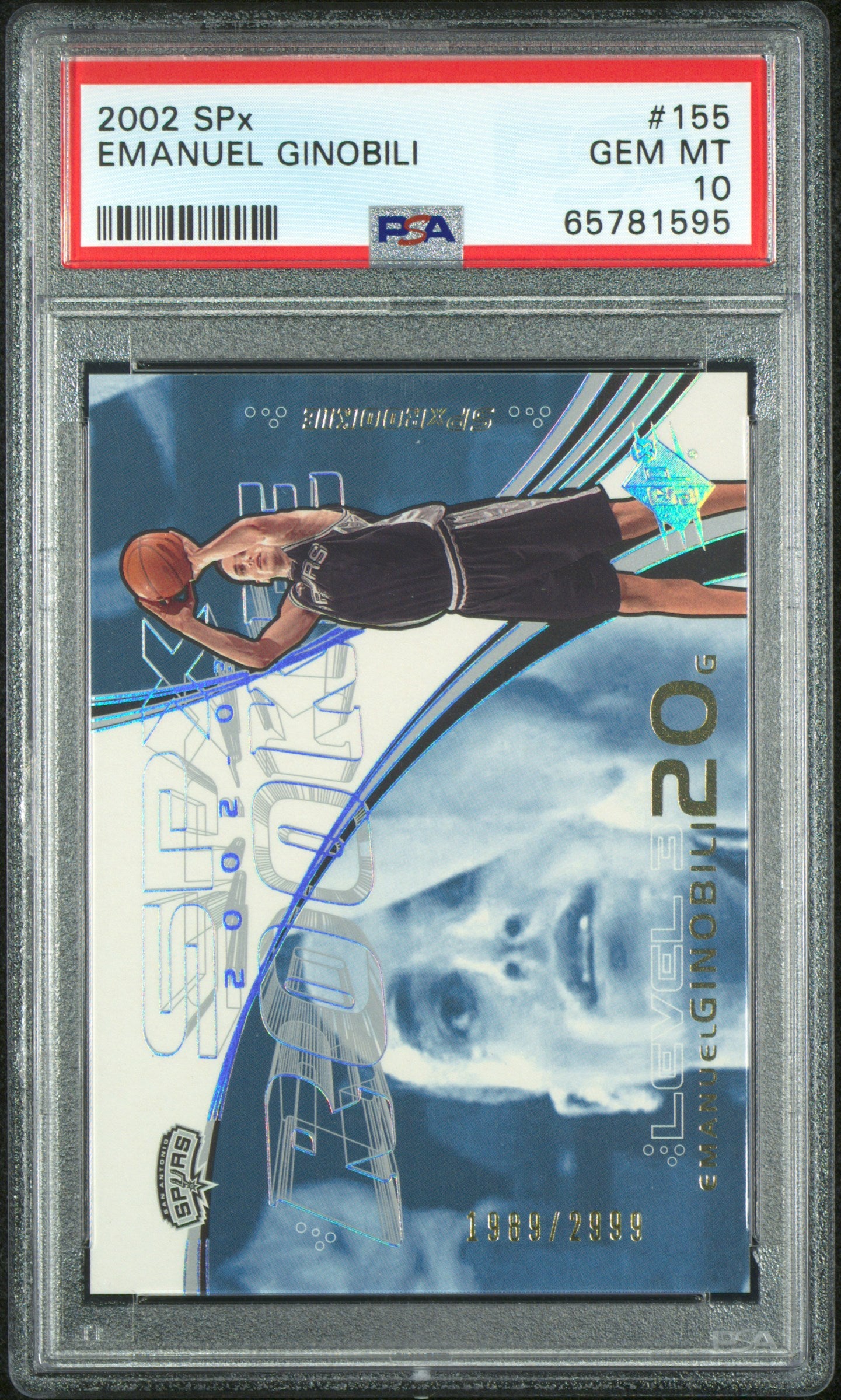 2002 SPX Emanuel Ginobili #155 PSA 10
