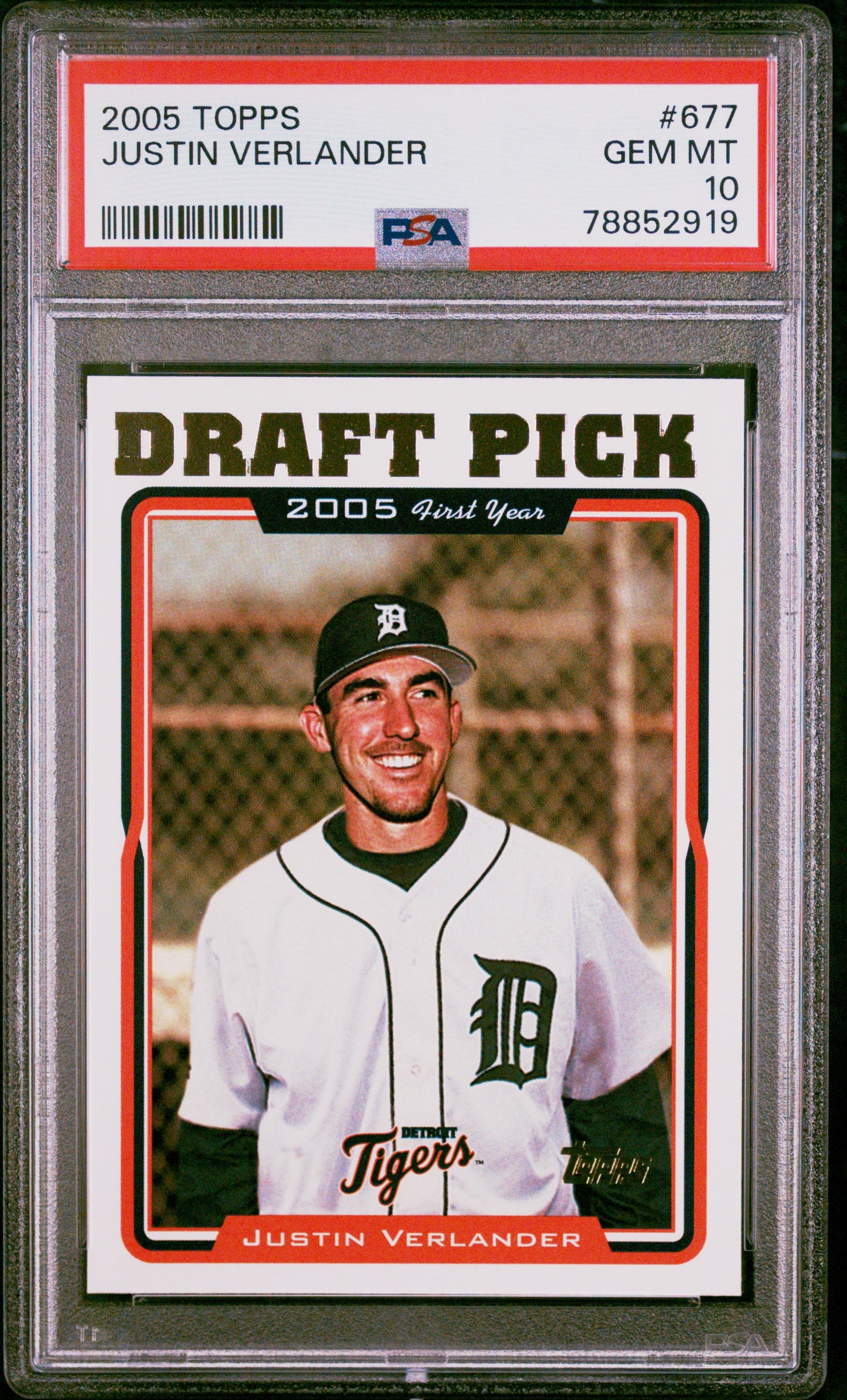 2005 Topps Justin Verlander #677 PSA 10