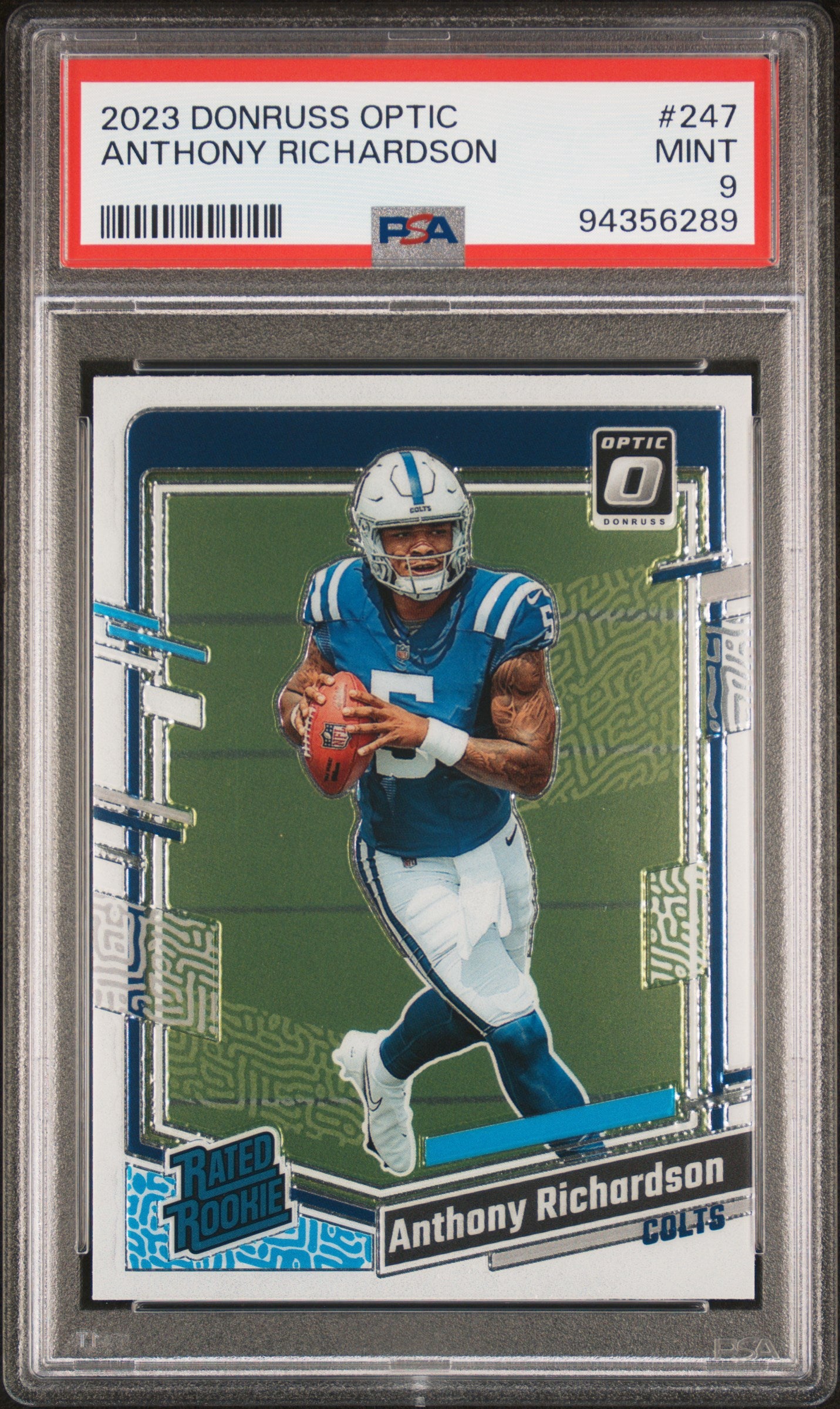 2023 Panini Donruss Optic Anthony Richardson #247 PSA 9