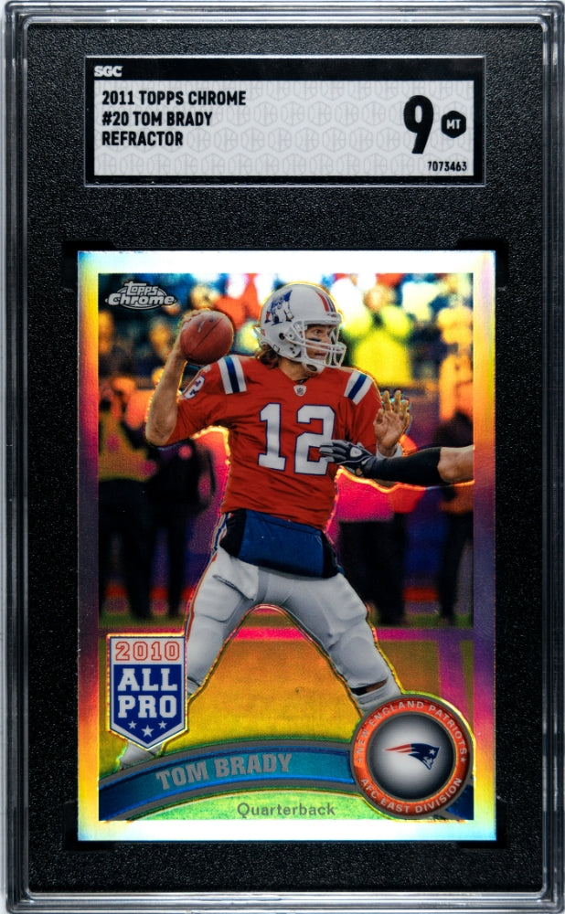 2011 Topps Chrome Tom Brady #20 Refractor SGC 9