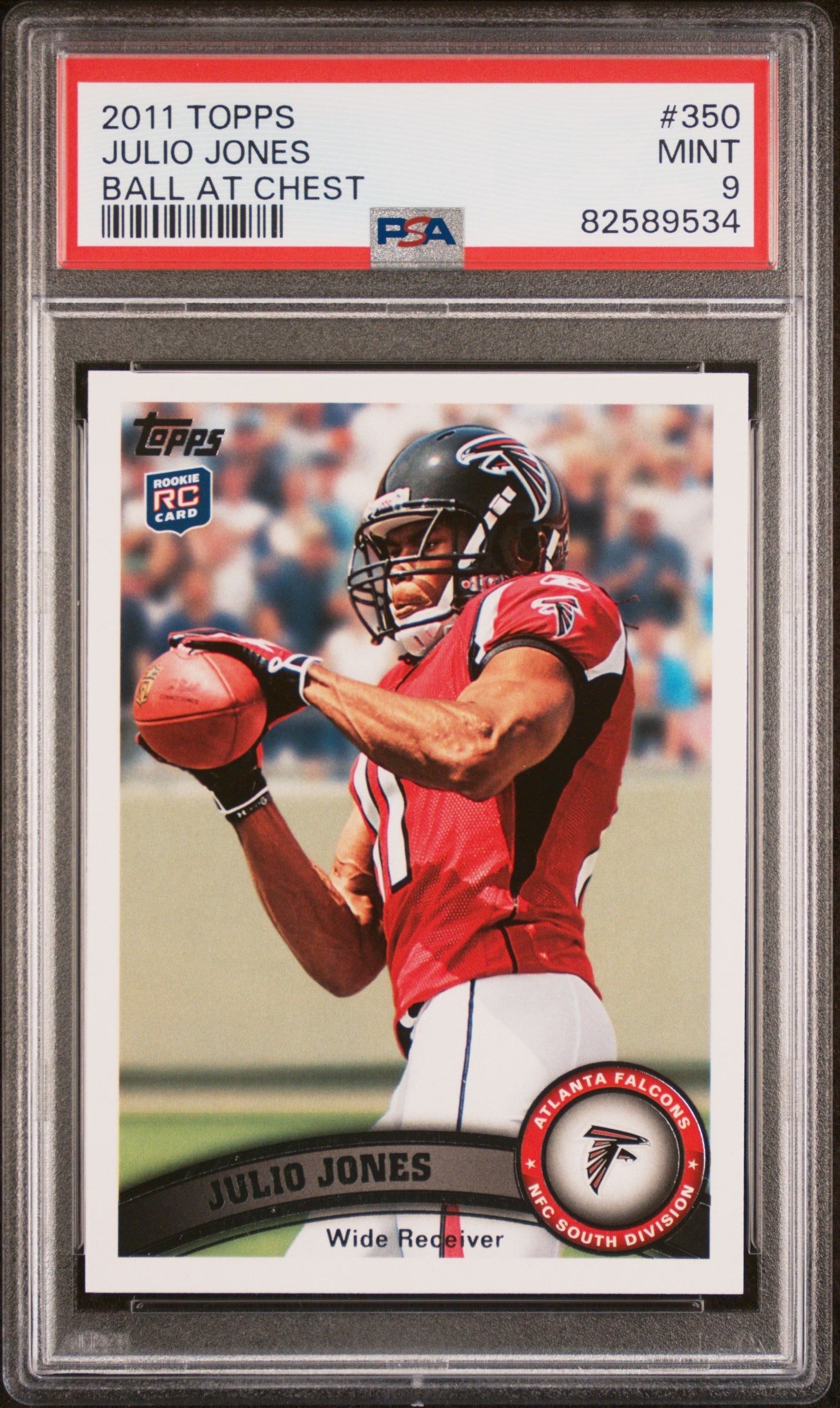 2011 Topps Julio Jones #350 Ball At Chest PSA 9