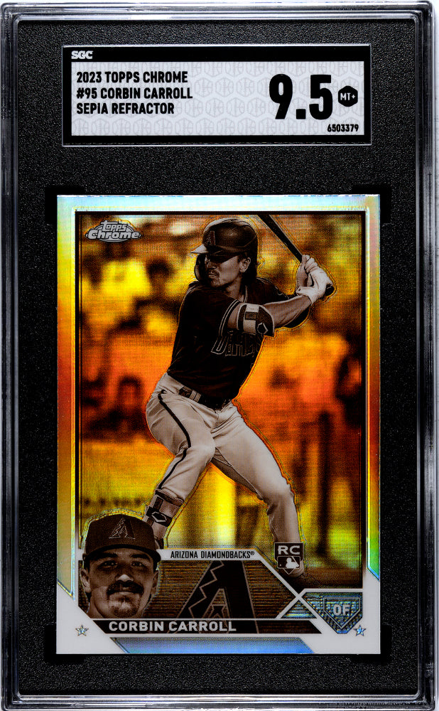 2023 Topps Chrome Corbin Carroll #95 Sepia Refractor SGC 9.5
