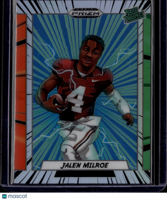 2024 Panini Prizm Draft Picks Jalen Milroe Manga SSP #MGA-DRA Rated Prospect