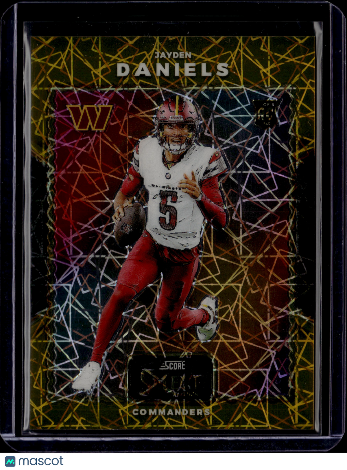 2025 Panini Prizm Jayden Daniels Score #16 Gold Lazer SSP /10