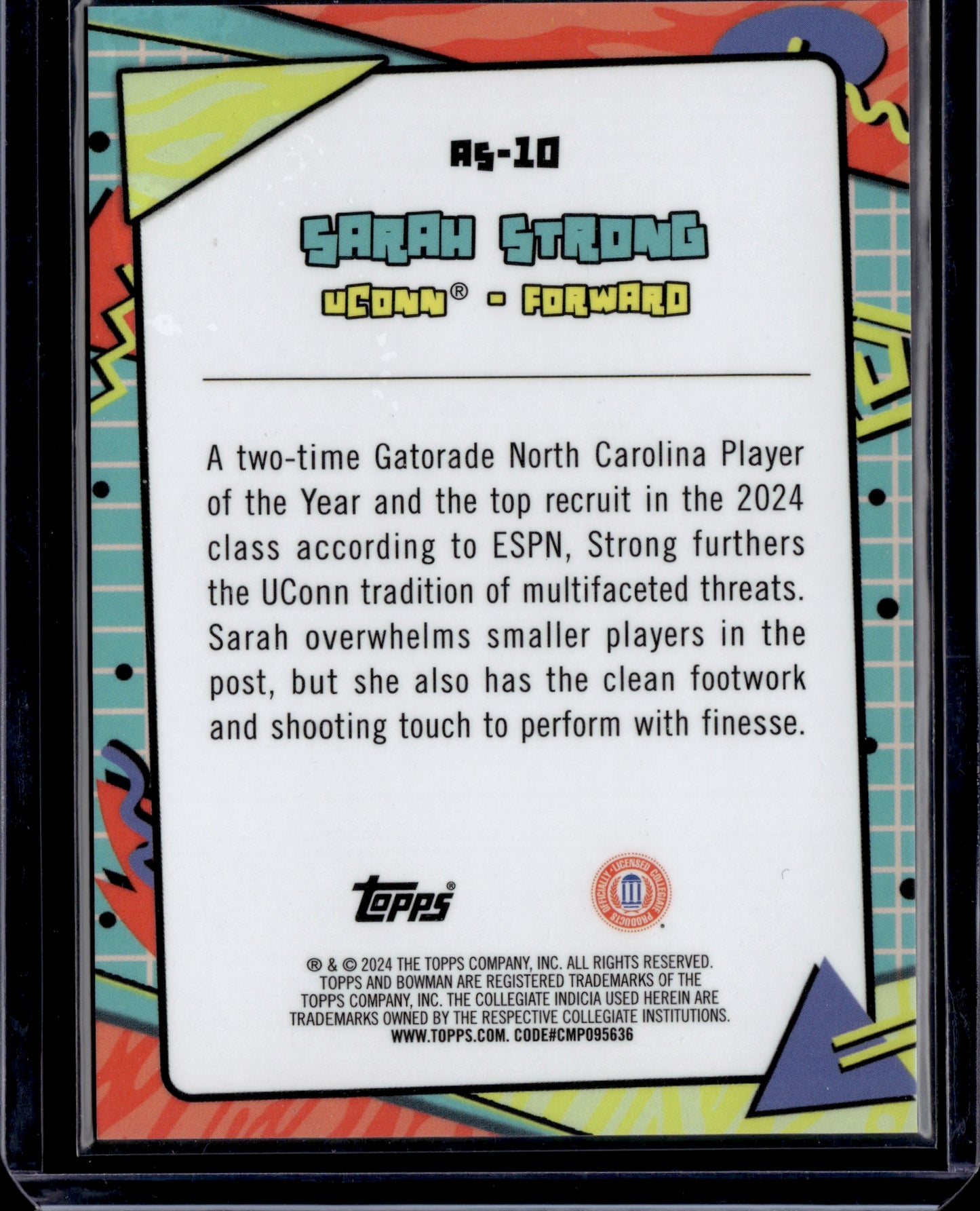 2024 Topps Bowman Chrome After School Special Sarah Strong SP #AS-10