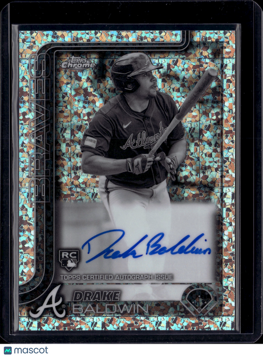 2025 Topps Chrome Drake Baldwin #RA-DBA Speckle Refractor Autograph RC