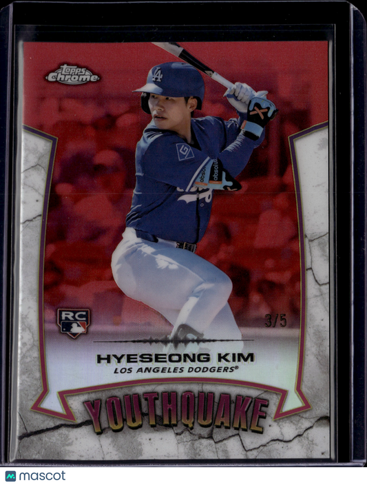 2025 Topps Chrome Youthquake Hyeseong Kim #YG-3 RC 3/5