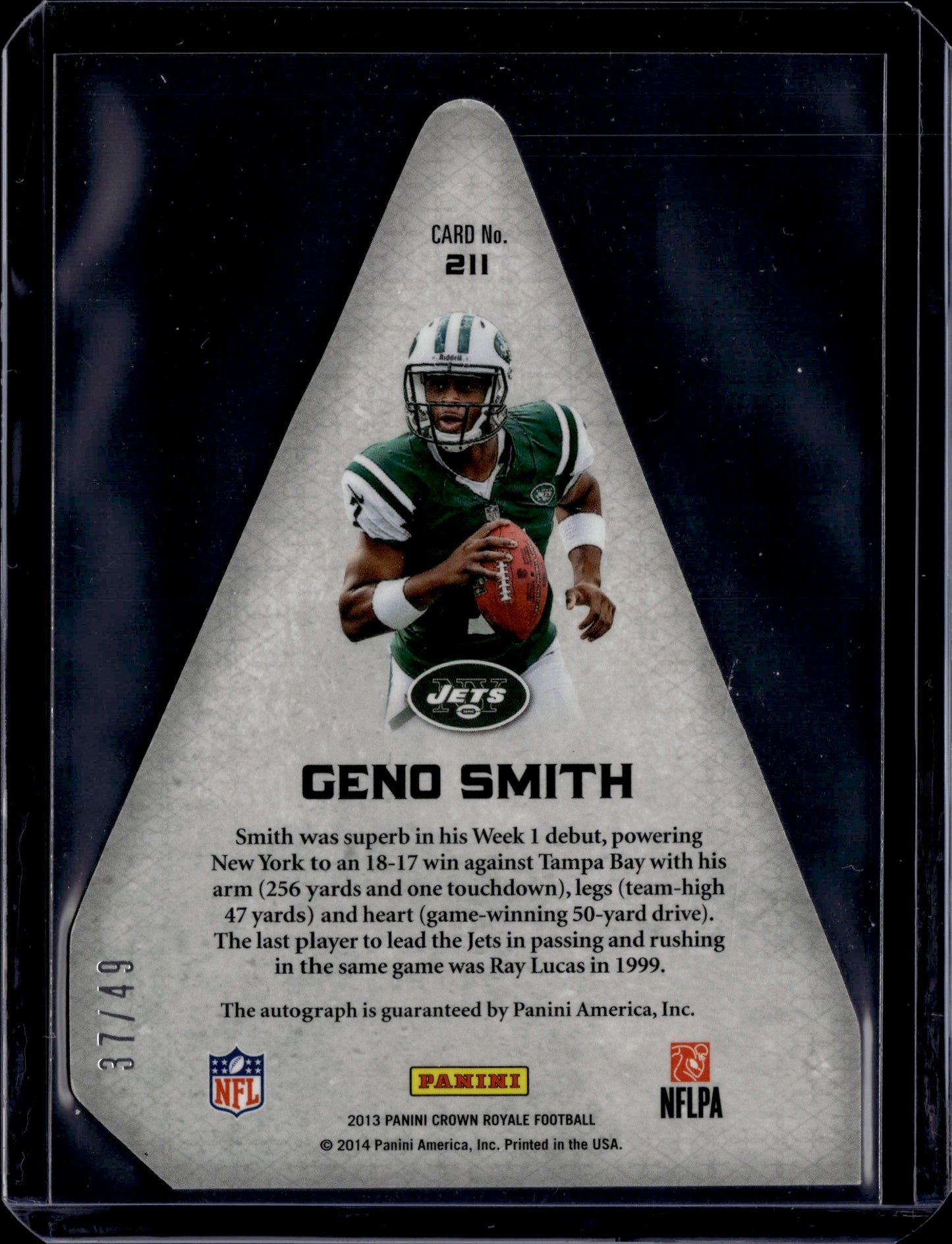 2014 Panini Crown Royale Geno Smith #211 RC Auto /49