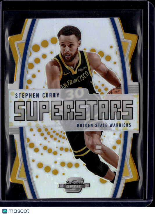2023-24 Panini Contenders Optic Prizm Superstars Stephen Curry #4 02/10