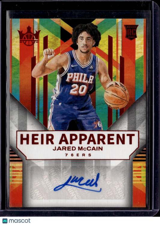 2024-25 Panini Court Kings Heir Apparent Jared McCain #HA-JAR Autograph RC /75
