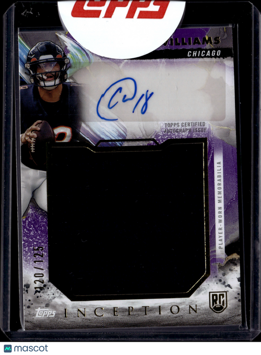 2024 Topps Inception Caleb Williams #RJRA-CW Autograph RC Jumbo Relic