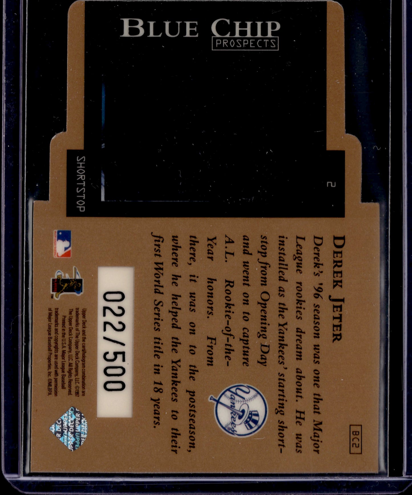 1997 Upper Deck SP Blue Chip Prospects Derek Jeter SSP /500