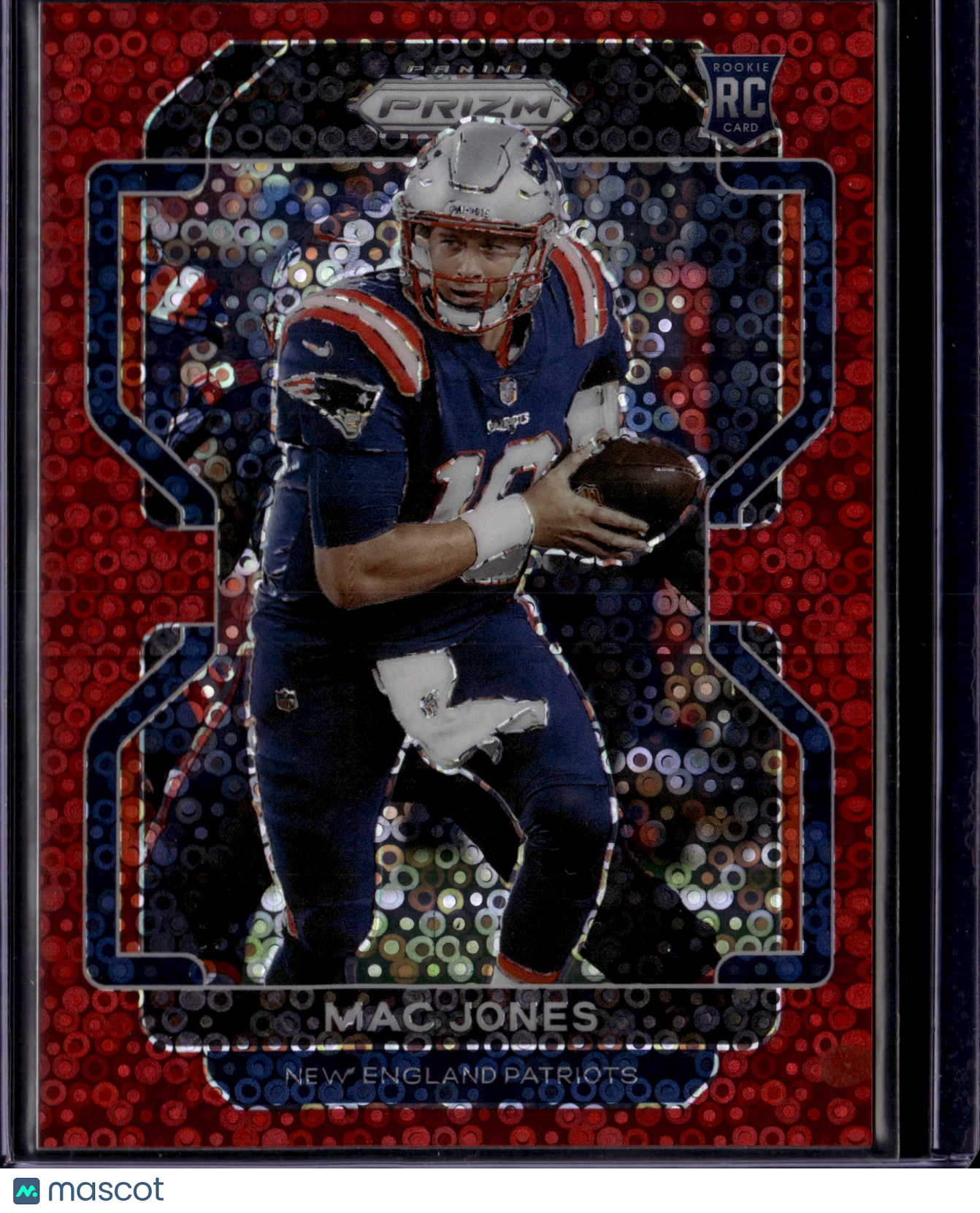 2021 Panini Prizm Football Mac Jones #336 No Huddle Red RC 07/50