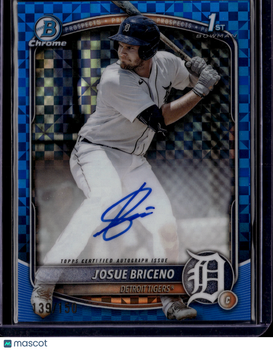 2025 Topps Bowman Chrome Josue Briceno #CPA-JB Blue Refractor Auto /150